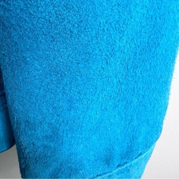 Chico’s Teal Leather Suede Jacket Size 1 Medium 100% Leather Classic Monochrome - Picture 11 of 16